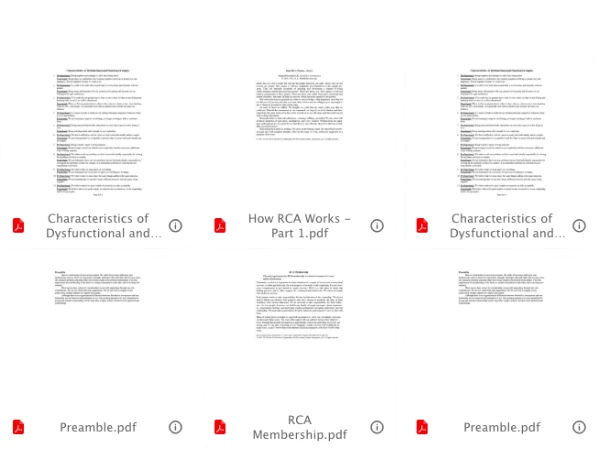 Free Online Downloadable RCA Literature